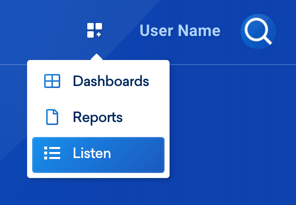 Über das Symbol mit den drei Kacheln und dem + in der oberen Navigation in der SISTRIX Toolbox gelangt man zu den Listen.