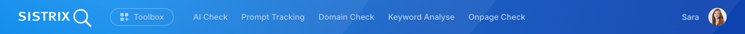Screenshot SISTRIX Header